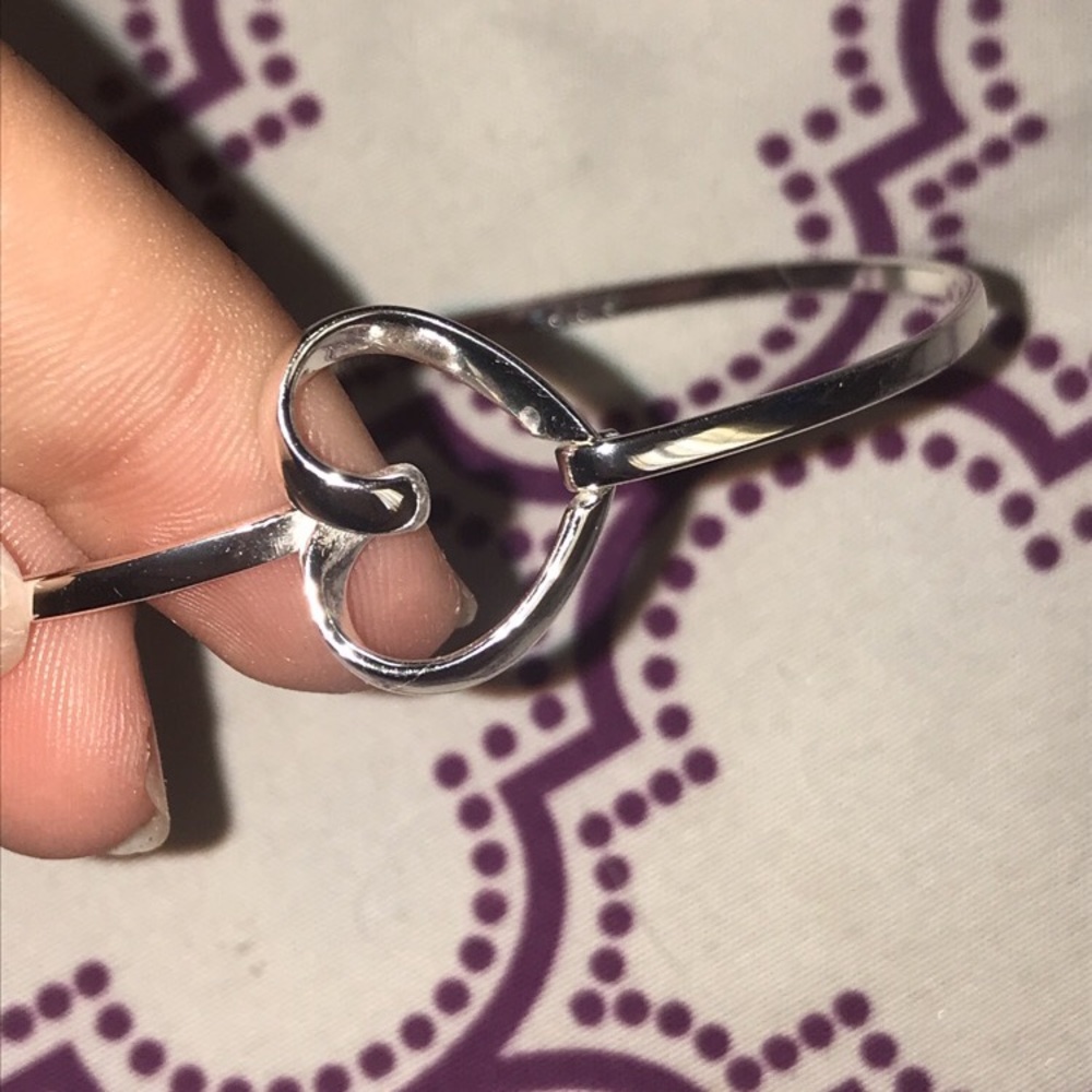 Engraved sterling silver bangle